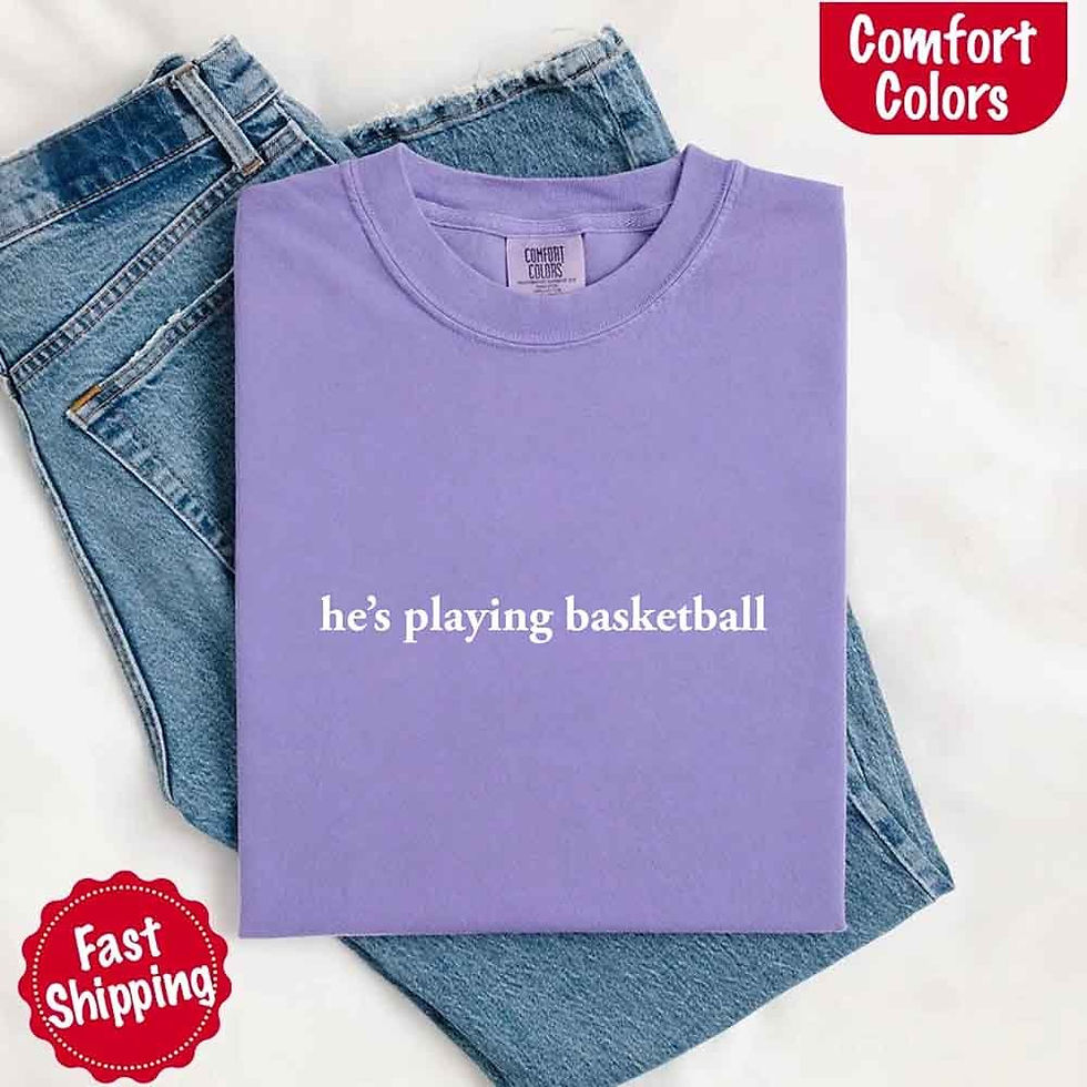 Thumbnail: He’s Playing Basketball – Funny Sports Girlfriend Shirt for Women