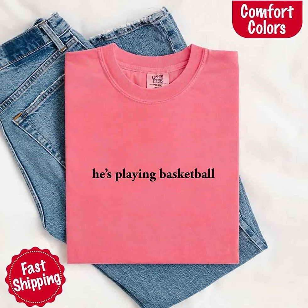 Thumbnail: He’s Playing Basketball – Funny Sports Girlfriend Shirt for Women