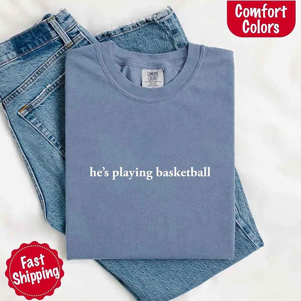 Thumbnail: He’s Playing Basketball – Funny Sports Girlfriend Shirt for Women