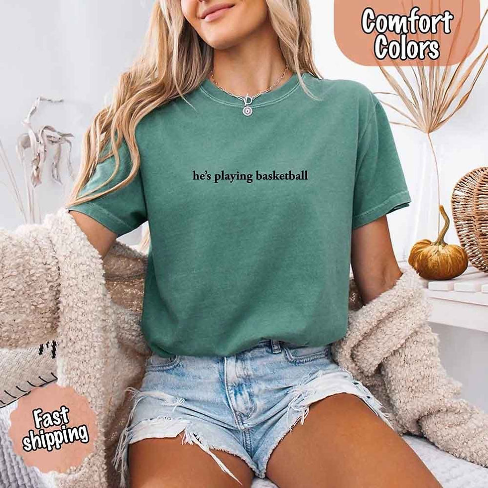 Thumbnail: He’s Playing Basketball – Funny Sports Girlfriend Shirt for Women
