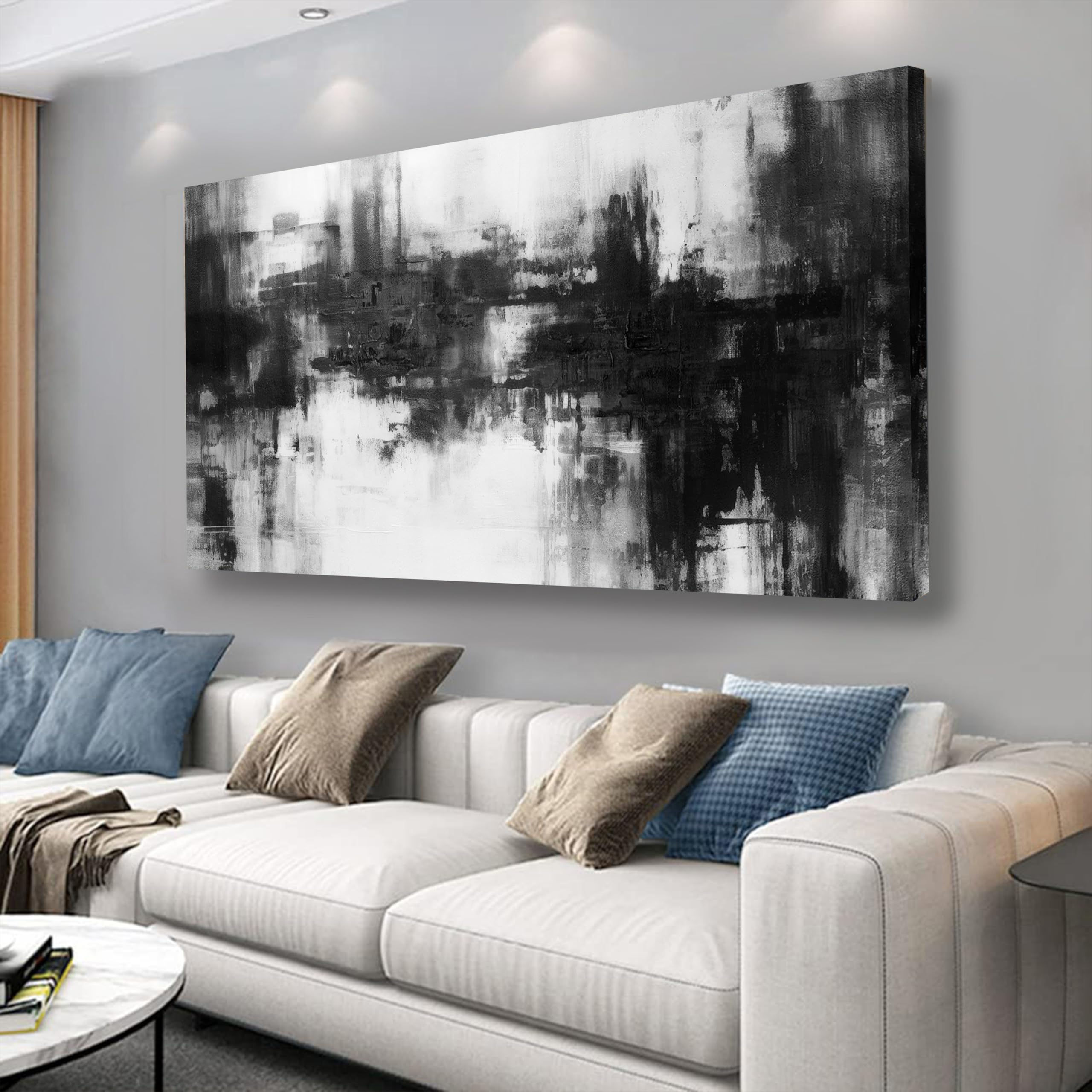 VHMING Black Abstract Wall Art Decor Black and White Painting Pop Culture Wall a