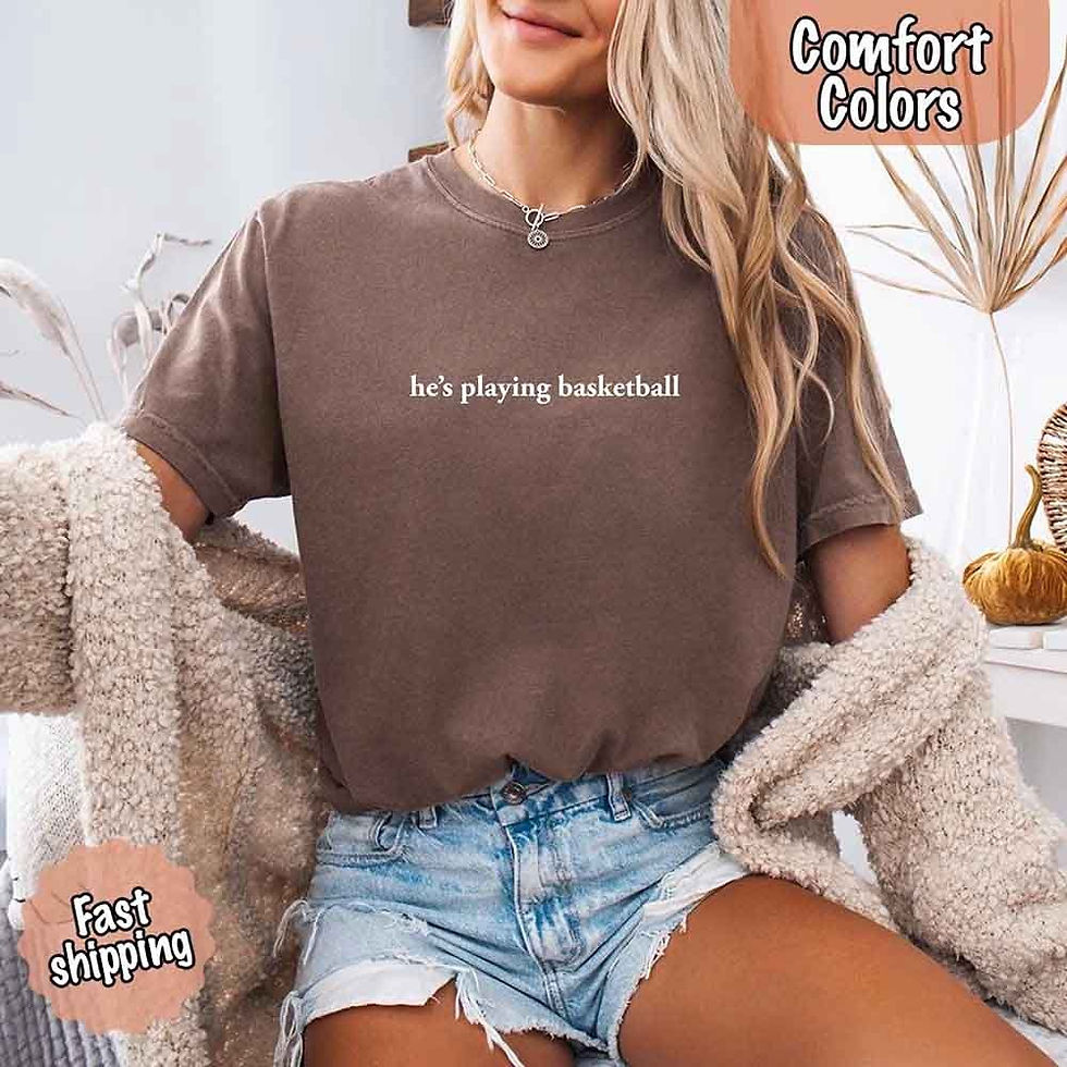 Thumbnail: He’s Playing Basketball – Funny Sports Girlfriend Shirt for Women