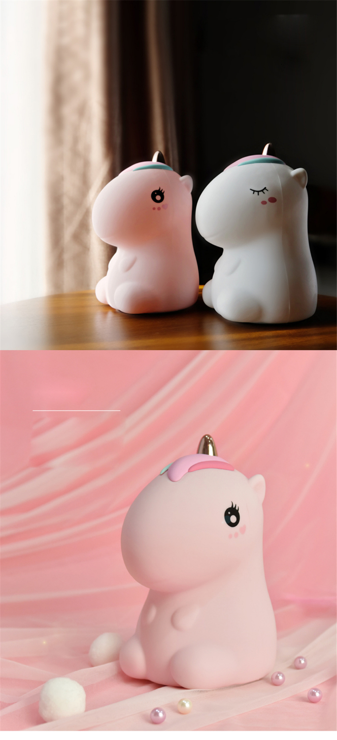 Thumbnail: Creative USB Rechargeable Colorful Unicorn Night Light