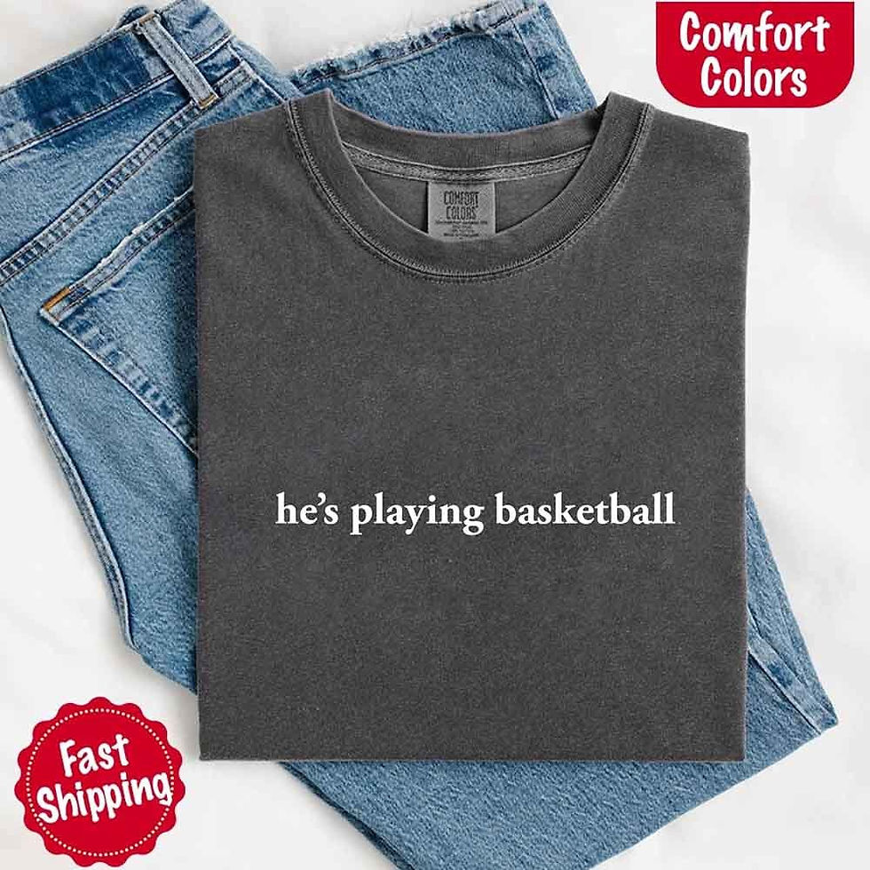 Thumbnail: He’s Playing Basketball – Funny Sports Girlfriend Shirt for Women