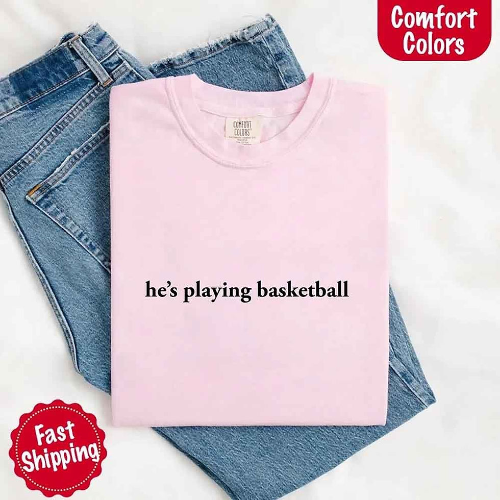 Thumbnail: He’s Playing Basketball – Funny Sports Girlfriend Shirt for Women