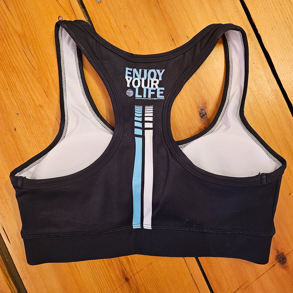 Thumbnail: Womens | Sports Bra w/Removable Pads | Horizon Stripes | Black