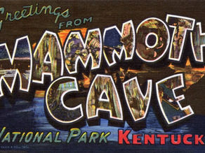 Mammoth Cave sign artwork at Mammoth Cave National Park in Kentucky.