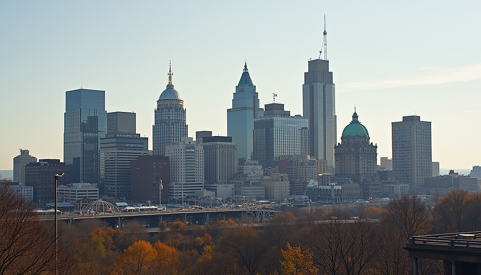 One Night in Nashville—sunset skyline over downtown with Broadway honky-tonk lights and street crowds.