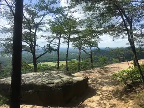 Scenic view from the Berea Pinnacles trail overlooking the Appalachian foothills in Berea Kentucky