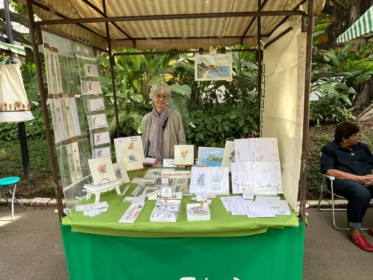 Angela nunca perdeu a satisfação de fazer suas belas obras. Foto: Danilo Dias Cupolillo/entrelinhas