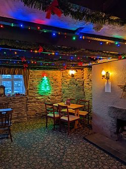 Christmas decorations in our snug