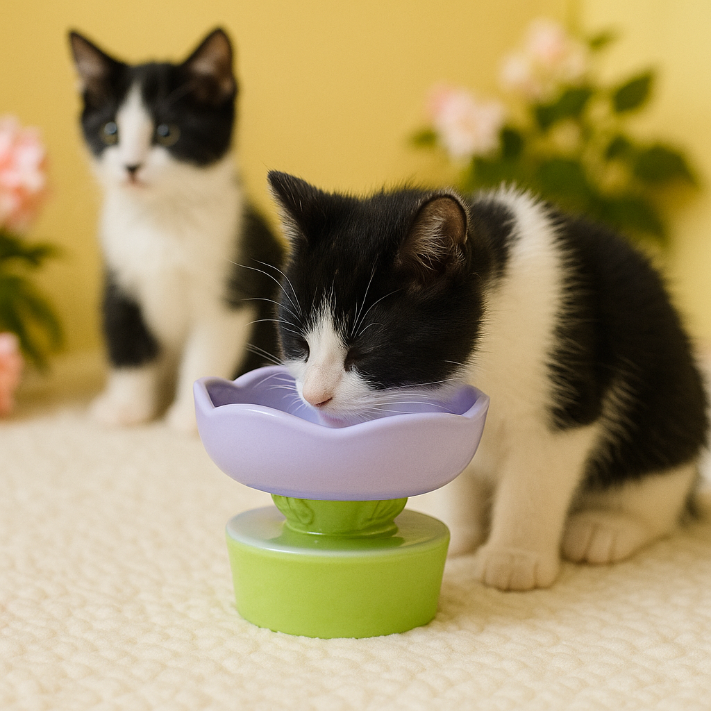 Bol pour chat en forme de fleur