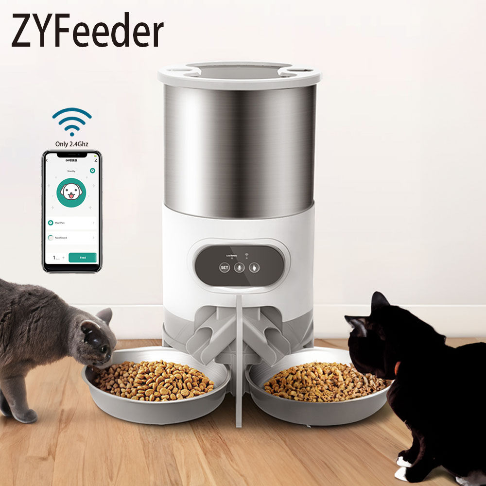 3L Stainless Steel Smart Pet Feeder Cat Food Dispenser Dog Automatic Feeder Timi