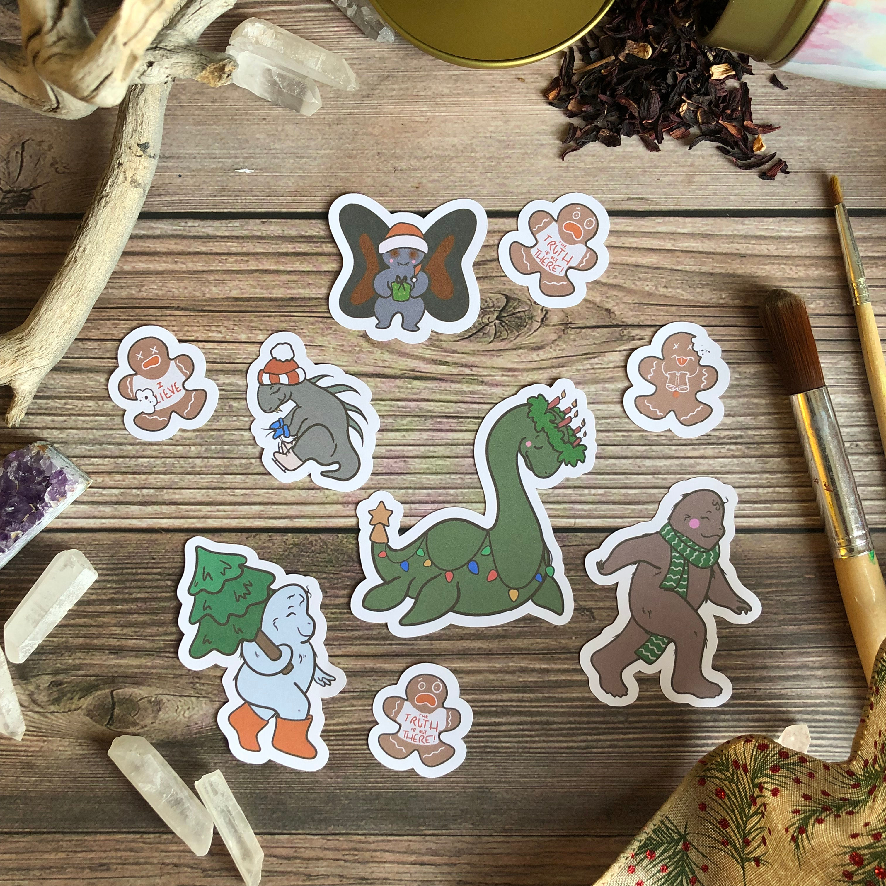 Oh Cryptid Night sticker pack