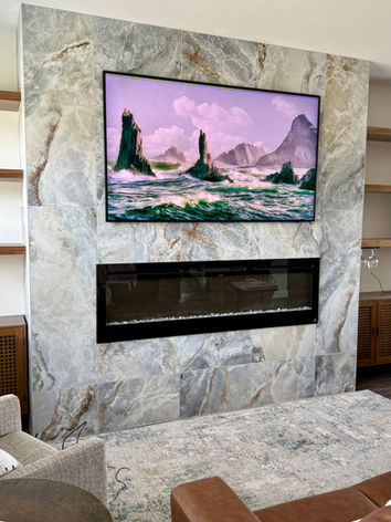 75" Frame TV installation in Kamas Utah