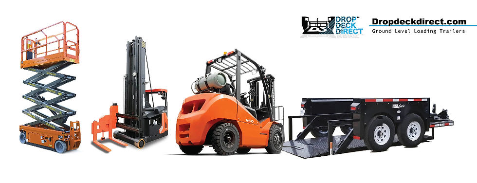 Drop deck trailer for hauling heavy equipment