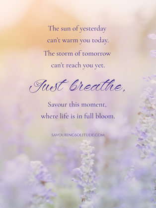 Savour this moment, where life is in full bloom