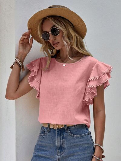 Miniatura: Denise Ruffle Cap Sleeve Top