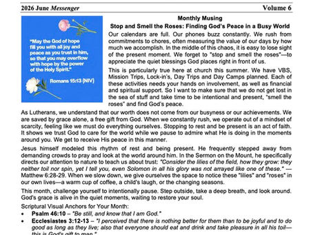 June 2026 Newsletter