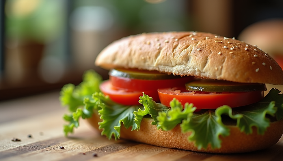 Tajamouat Viggie gourmet sandwich with fresh ingredients