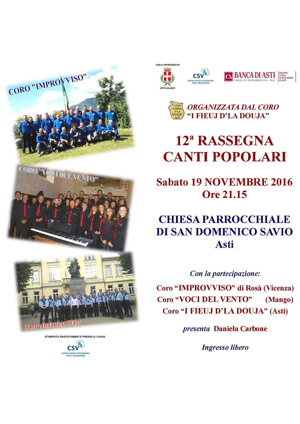 XII° RASSEGNA CANTI POPOLARI