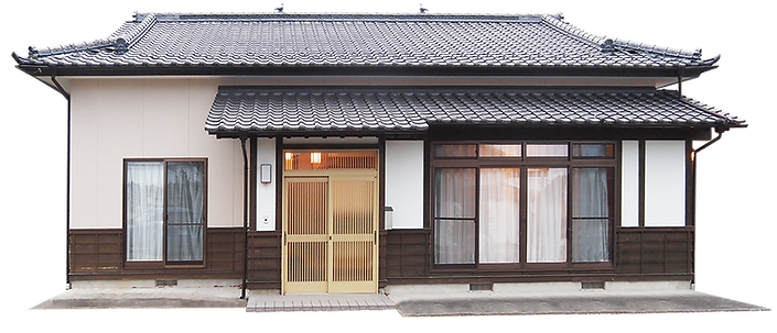 Privé-accommodatie in de stad Okuma, district Futaba, prefectuur Fukushima