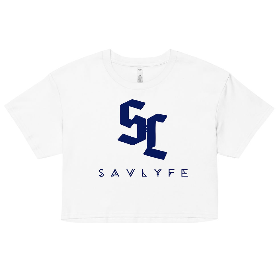 Thumbnail: WOMEN'S SL CROP TOP TEE (NAVY)