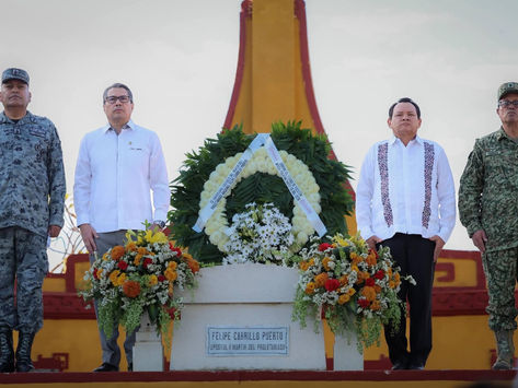 Gobierno del Estado conmemora el 102 aniversario luctuoso de Felipe Carrillo Puerto