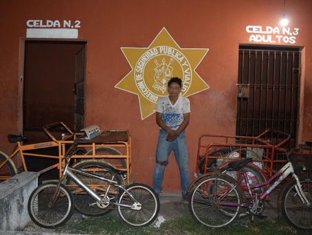 Atrapan en Motul a presunto ladrón serial de bicicletas y triciclos