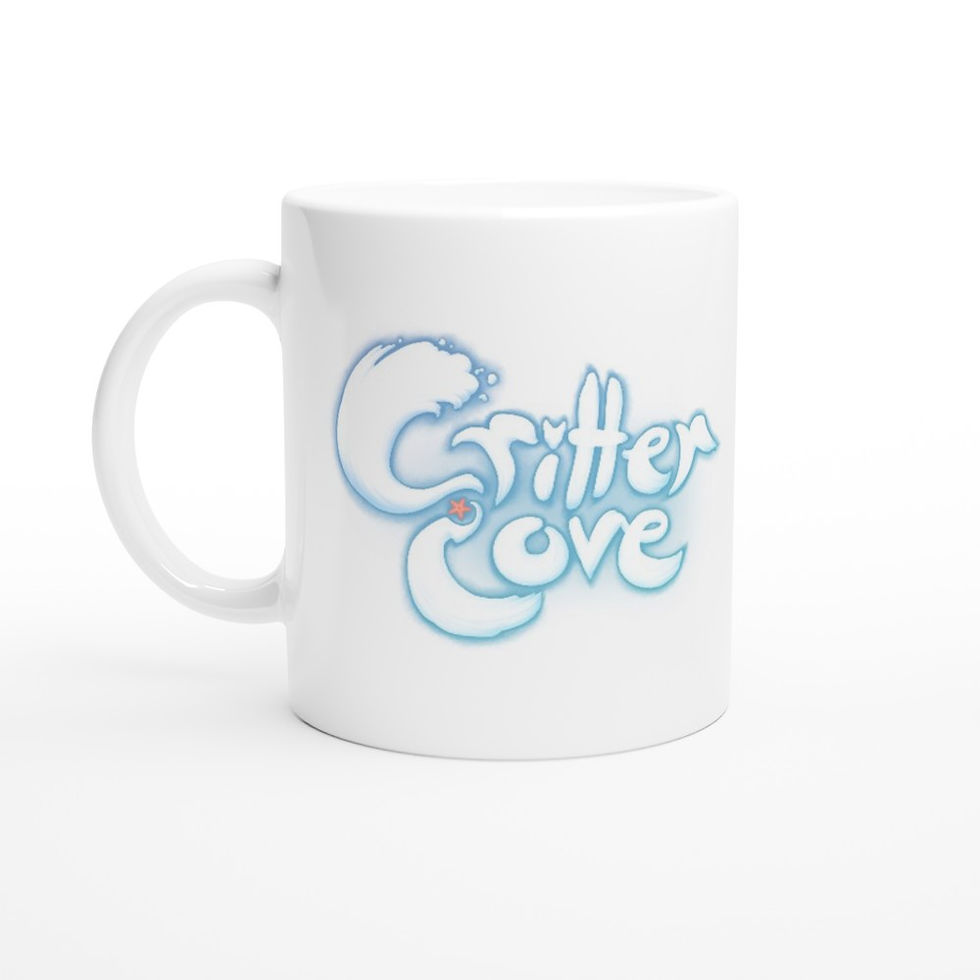 Thumbnail: Critter Cove and Gentleman Rat Logo 11oz Ceramic Mug