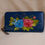 Thumbnail: Kate Spade Hand-Painted Blue Leather Wallet – Sustainable Floral Art (8x4”)