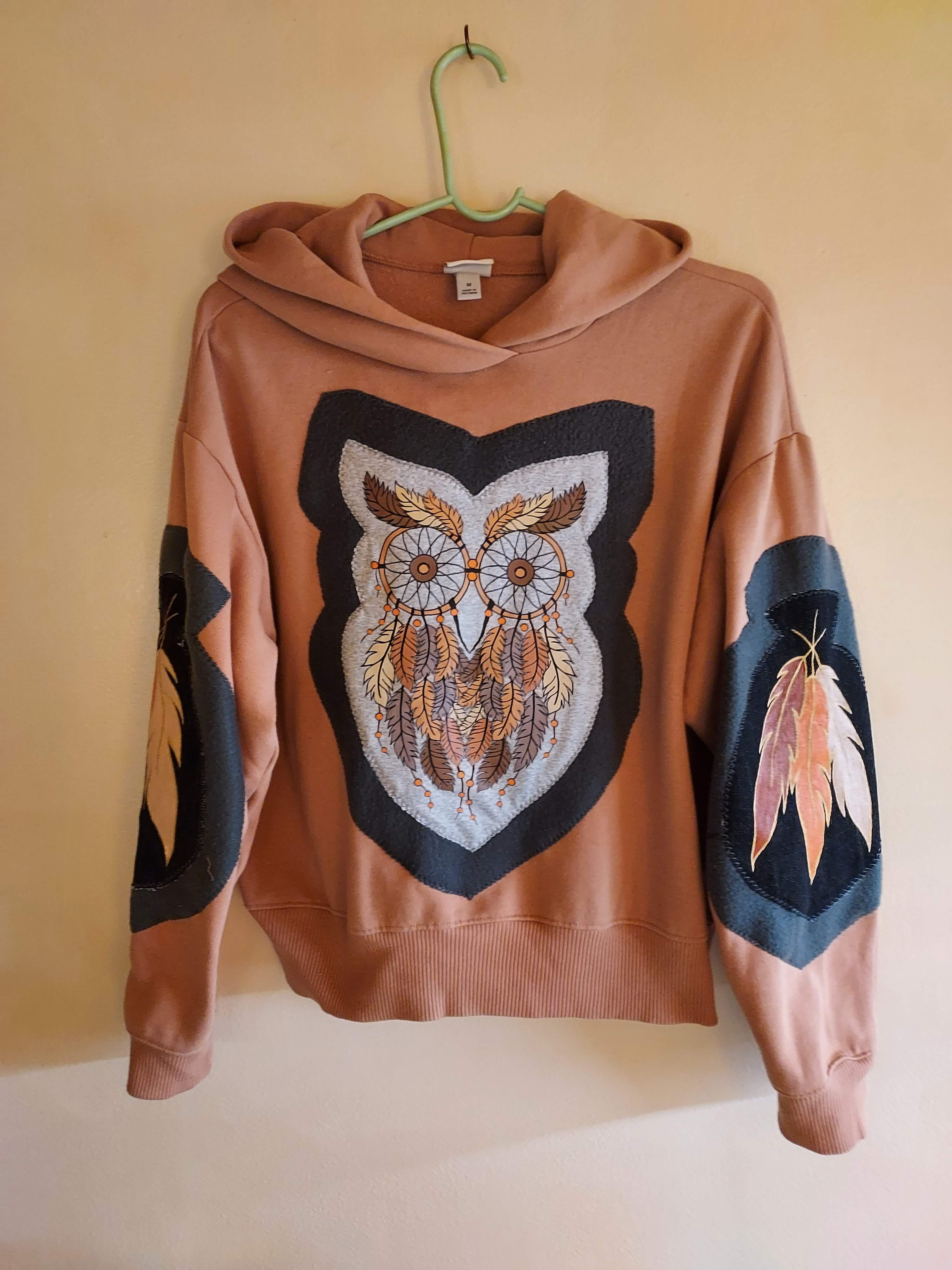 Feathered Owl Sustainable Fashion Hoodie