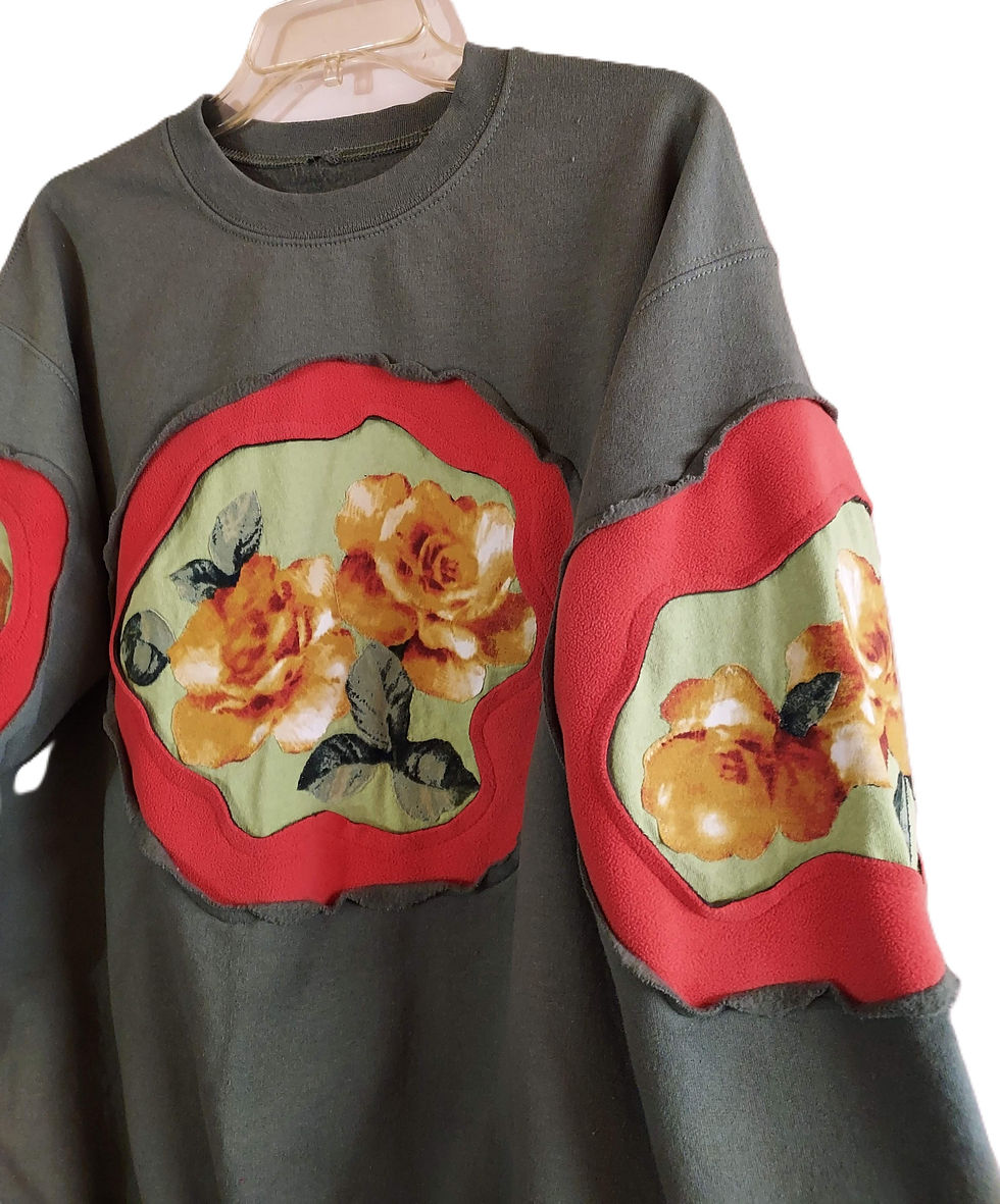 Thumbnail: Yellow Roses Upcycled Crewneck 