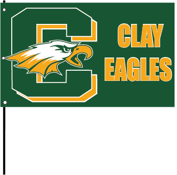 Clay Eagles Outdoor Flag