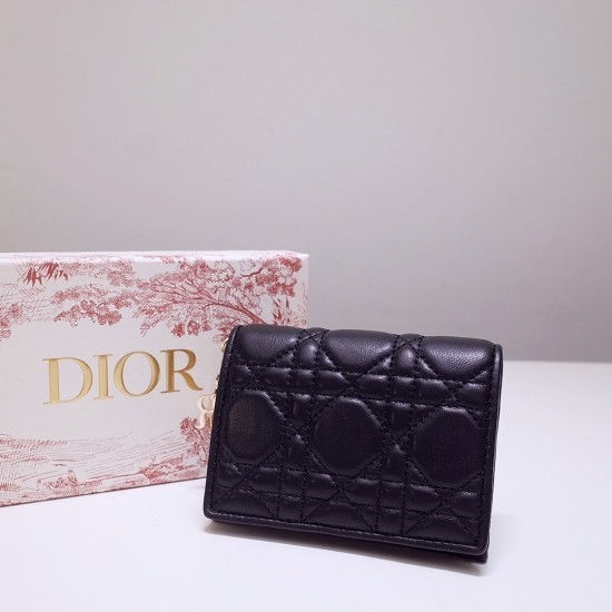 섬네일: DIOR CANNAGE CARD WALLET  LAMBSKIN