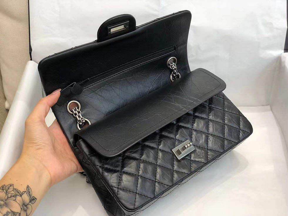 섬네일: 샤넬 2.55 빈티지 은장 골드샵 (28CM)