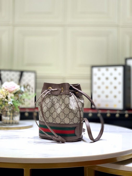 섬네일: GUCCI OPHIDIA GG SUPREME BUCKET BAG MINI