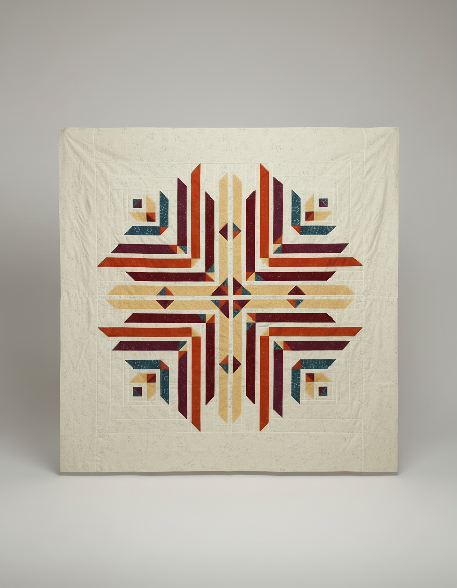 Modern geometric quilt from our online quilt shop.