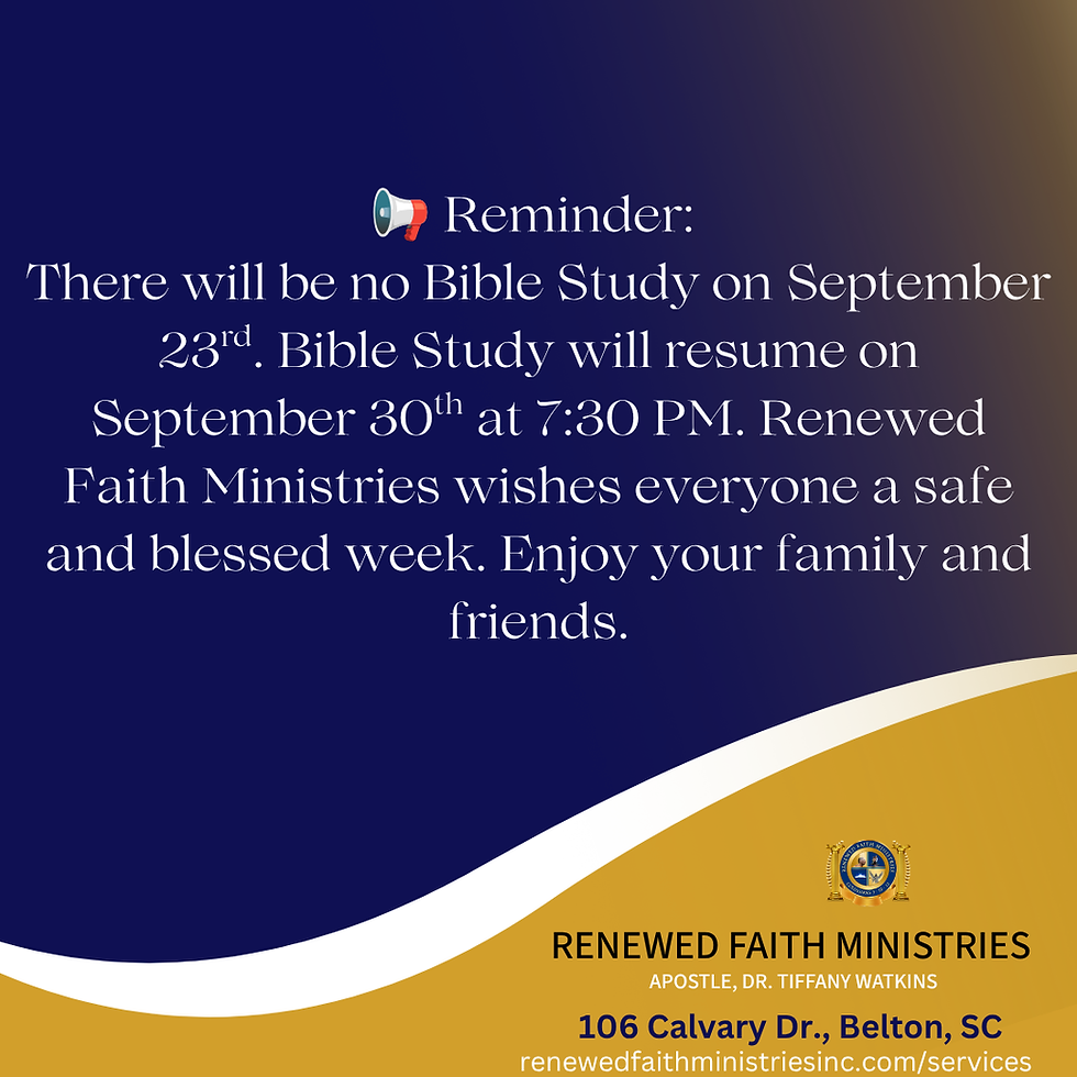No Bible Study