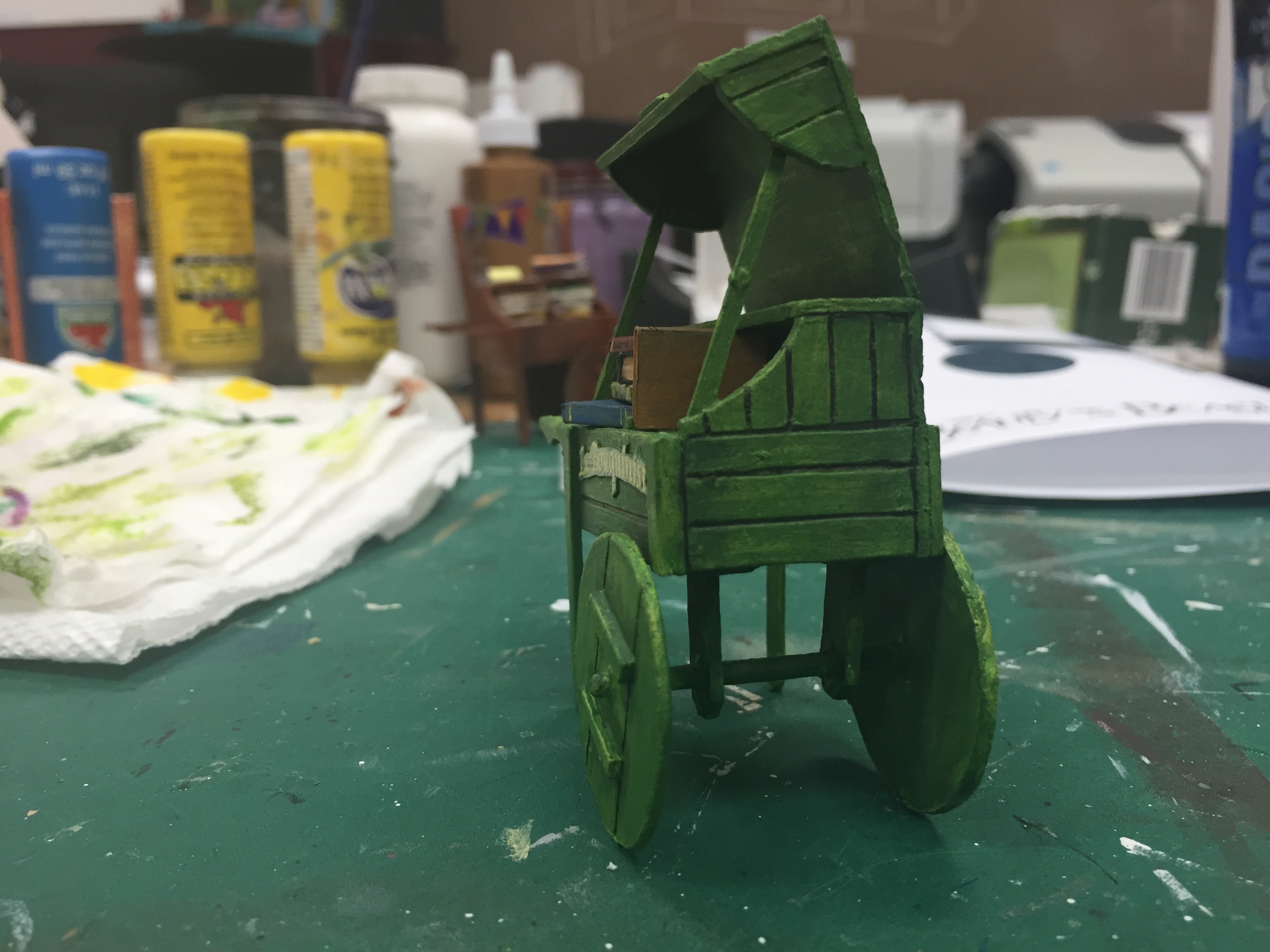 1/2" Scale Model Process Photo Book Cart