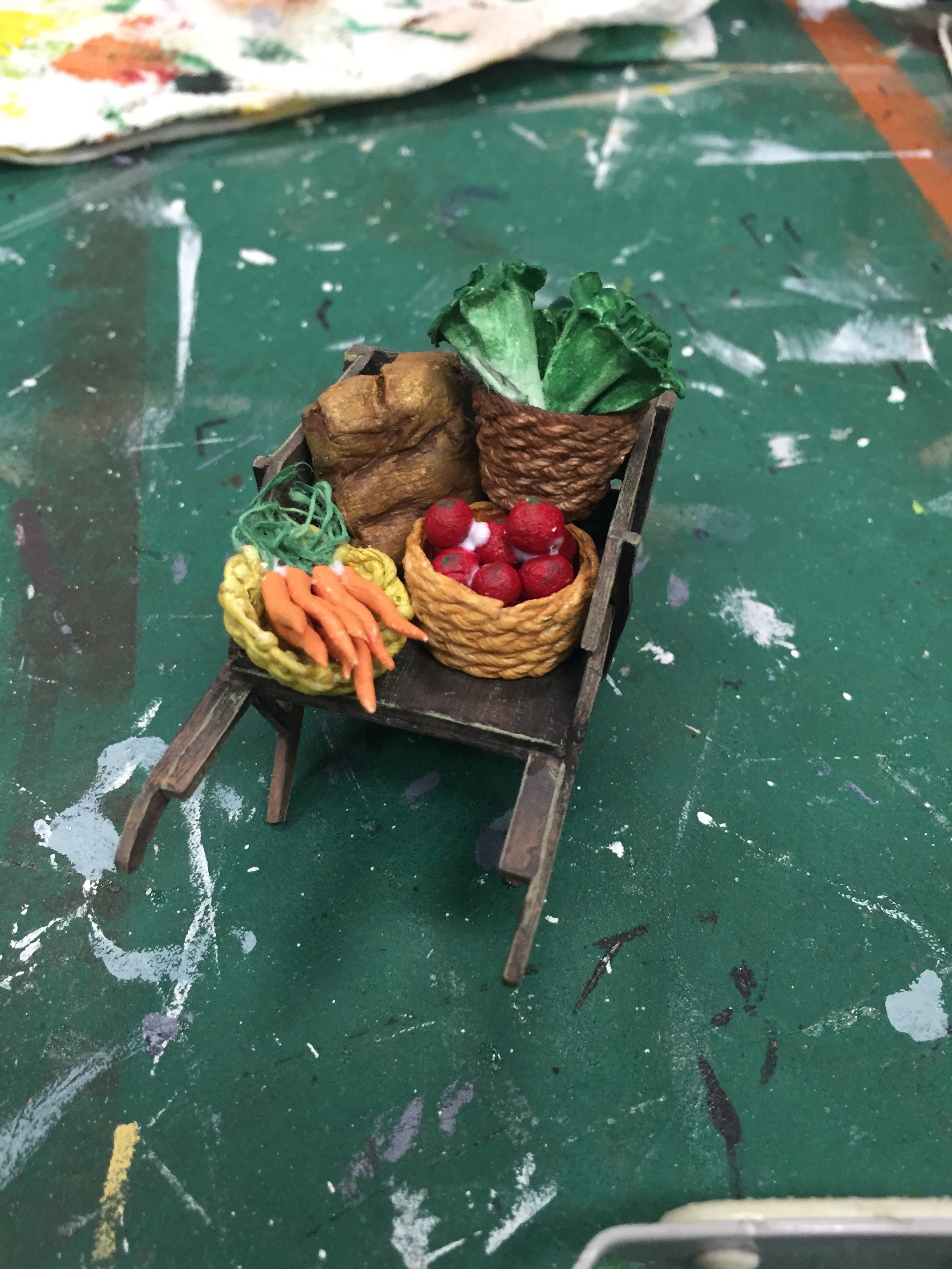 1/2" Scale Model Process Photo Vegetable Cart