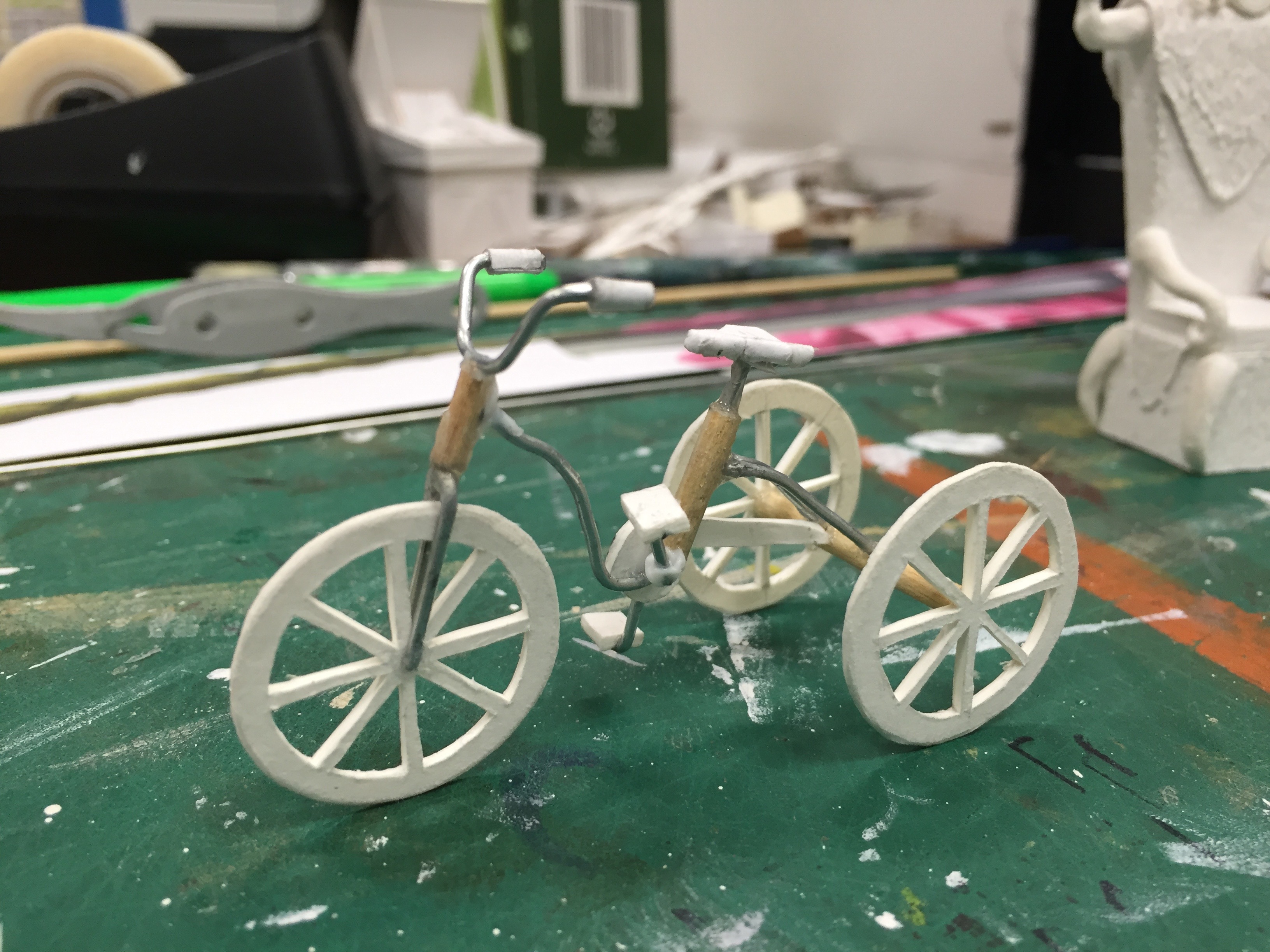 1/2" Scale Model Process Photo Maurice's Invention Bicycle