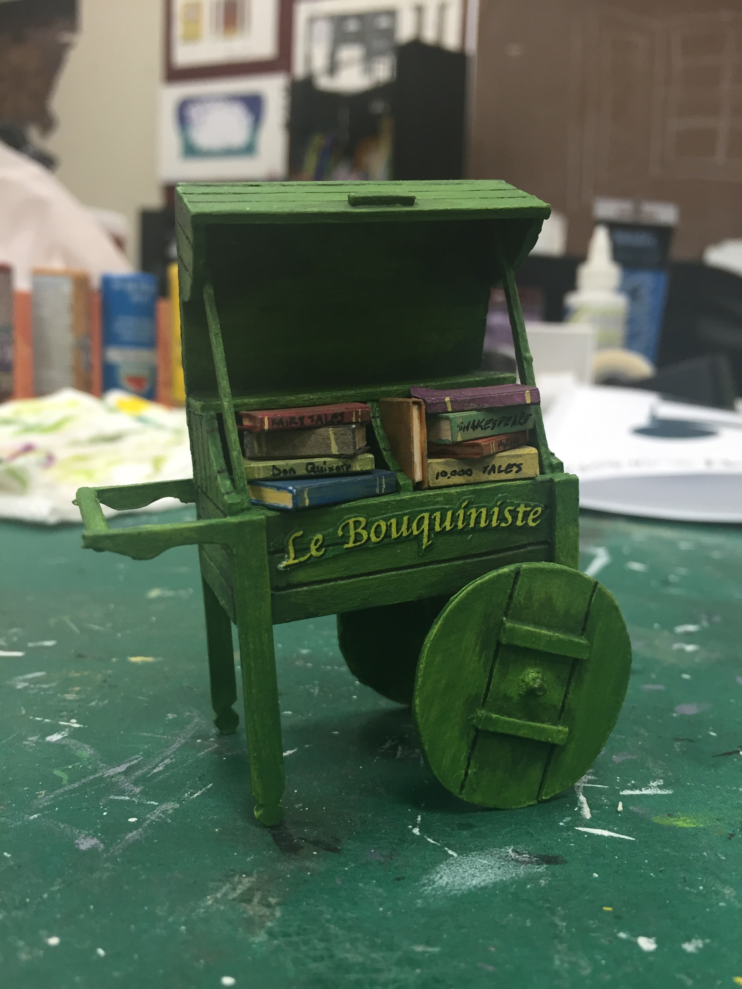 1/2" Scale Model Process Photo Book Cart