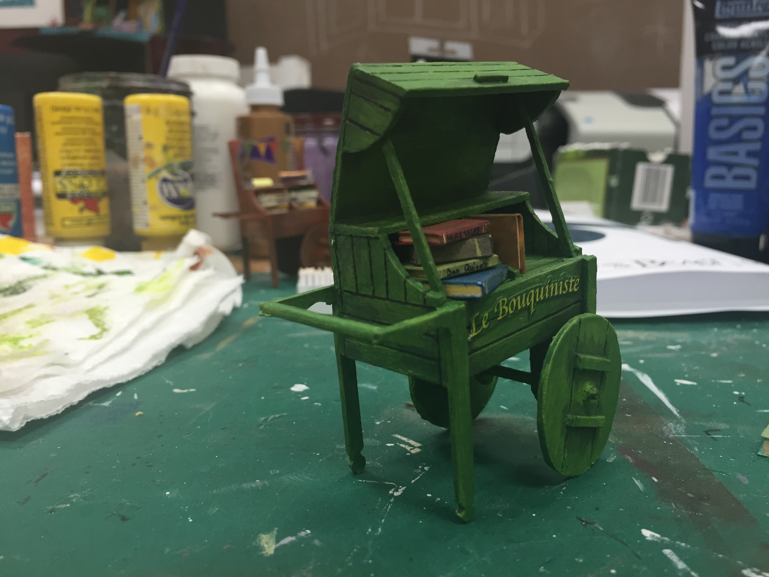 1/2" Scale Model Process Photo Book Cart