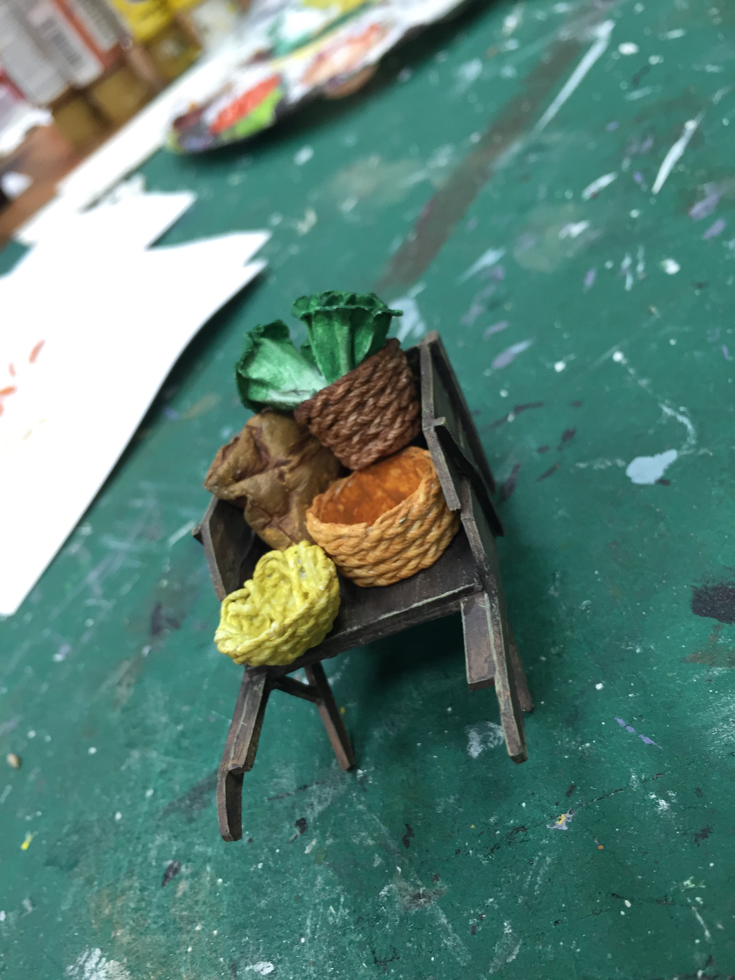 1/2" Scale Model Process Photo Vegetable Cart