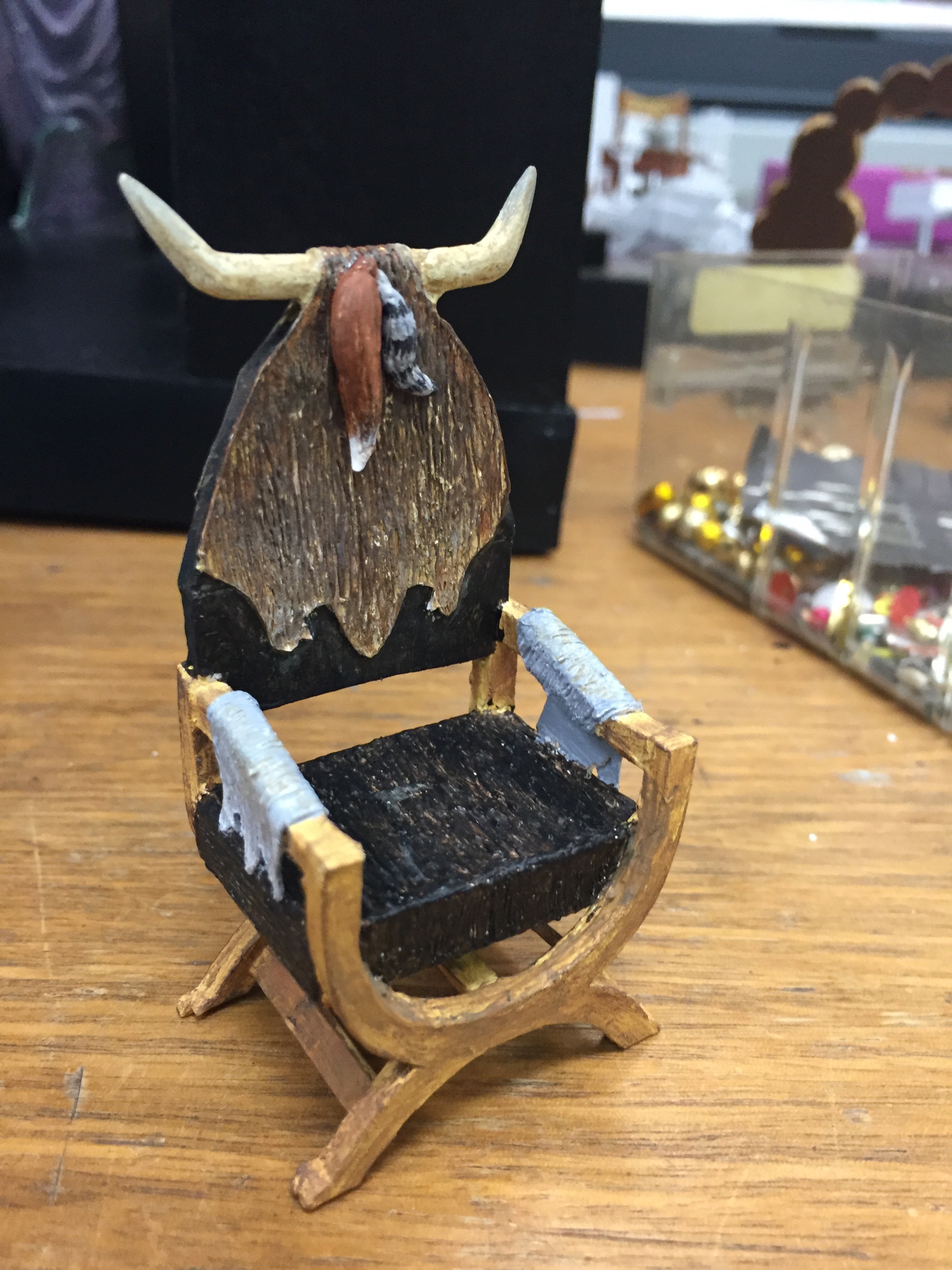 1/2" Scale Model Process Photo Gaston's Chair