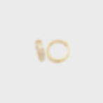 14K Solid Gold CZ Hoop Earrings