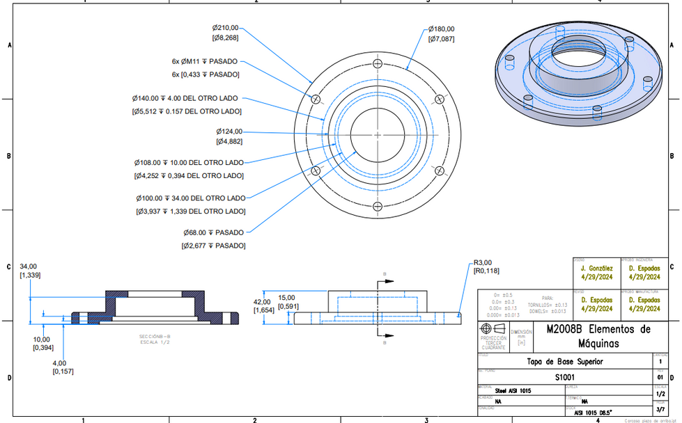 Top Cap Drawing