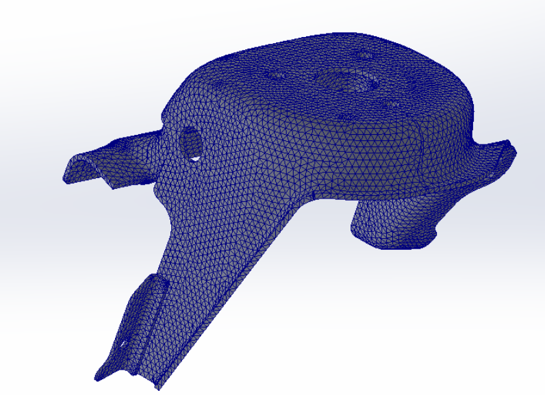 Shock Tower Mesh in Ansys