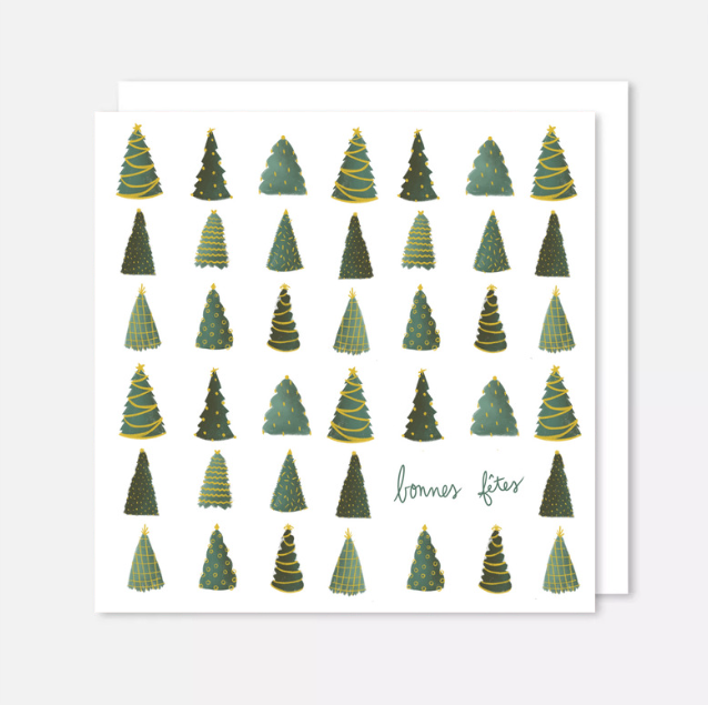 Carte de souhaits - Sapins de Noël